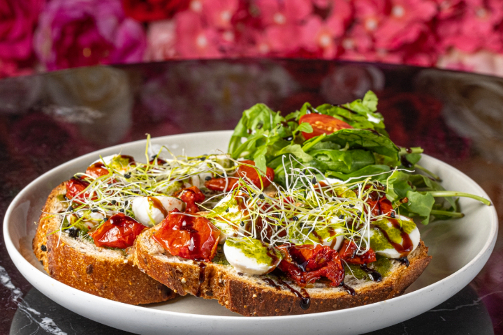 Tomato Confit & Mini Mozzarellas Toast - White Rabbit Brunch & Co