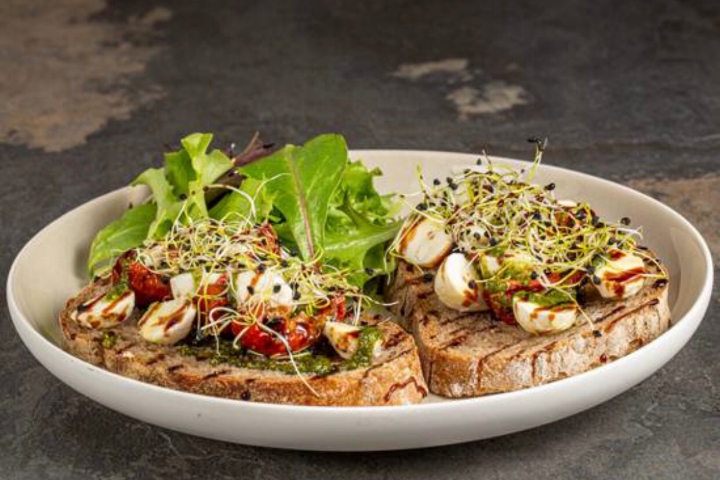 Tomato Confit & Mini Mozzarellas Toast - White Rabbit Brunch & Co