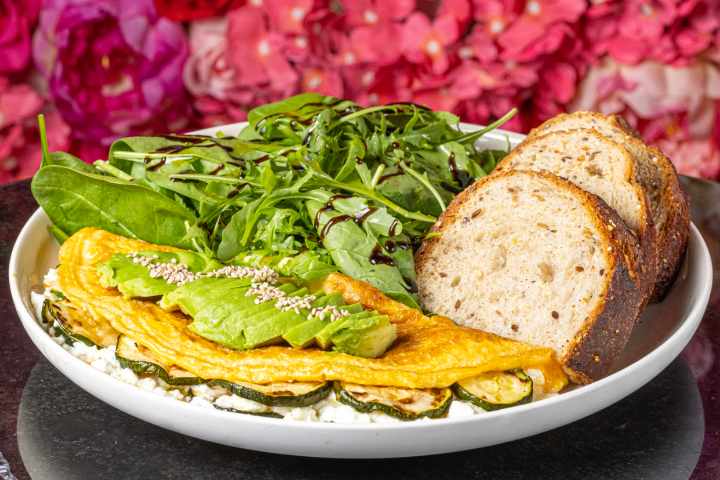Grilled Zucchini & Feta Omelette - White Rabbit Brunch & Co