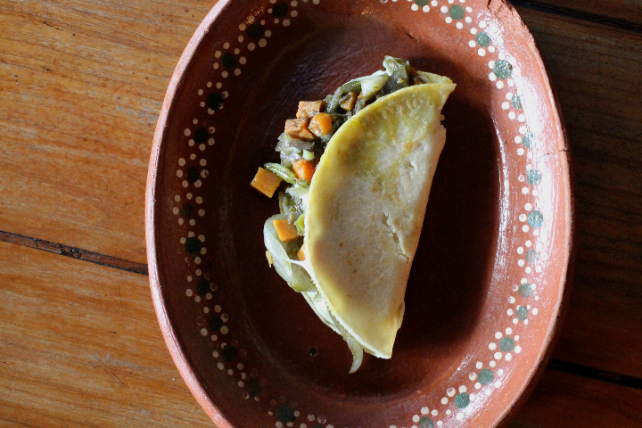 Quesadillas Nopalitos, Cuitlacoche y Camote - Taqueria Los Cuñados