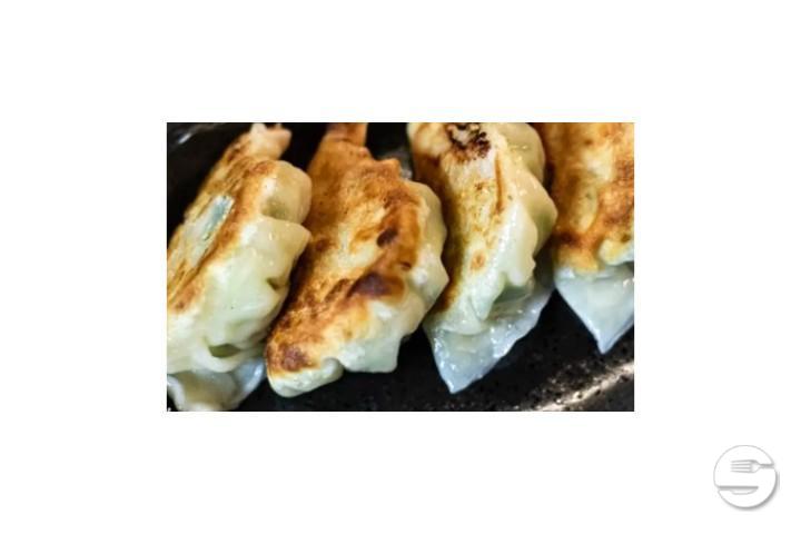 Gyoza ravioli with fried shrimp - Just Cafè