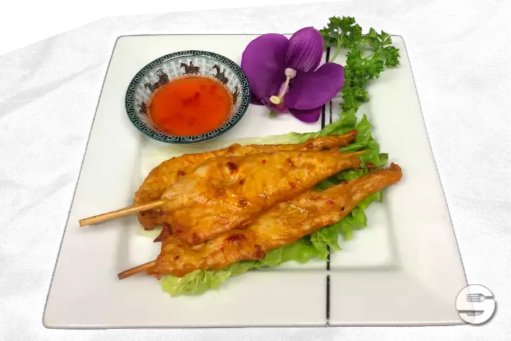 14. Brochettes de Poulet Satey - Wok Royal