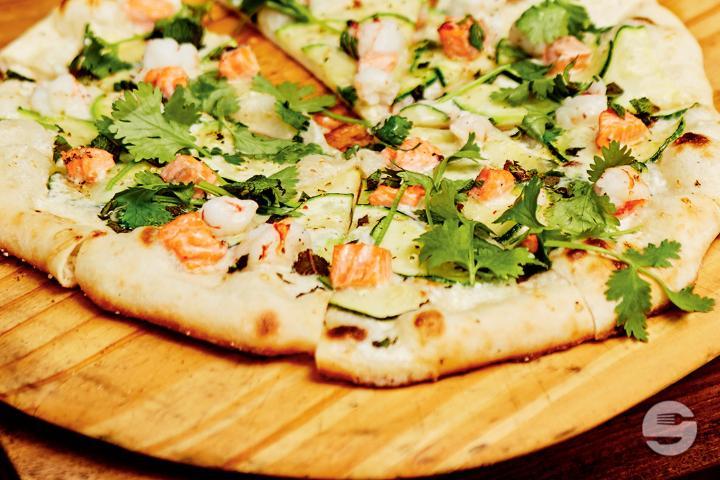 Pizza Gamberoni e Zucchine - Pizzeria du Chemin de Fer