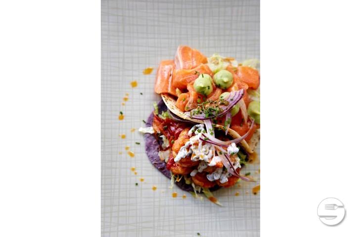 TACOSTACOS CON CEVICHE DE PESCADO - TABLA - Cucina Indiana & Asiatica