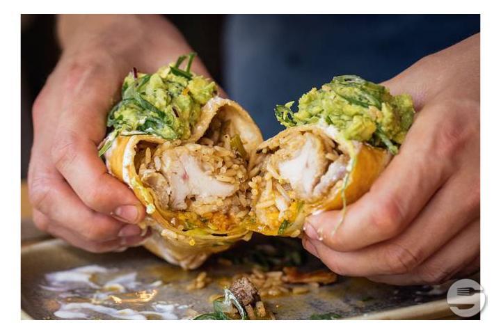 Chicken Chimichanga (incl. Side dish) - LA Brea SoCal Tacos