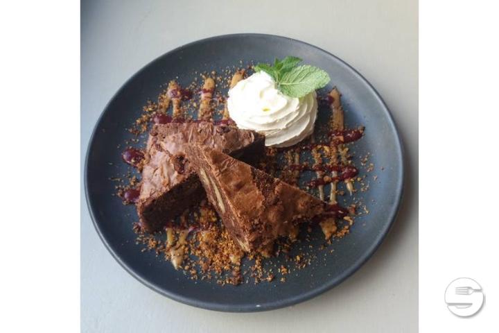 Double Chocolate Walnut Brownie - The Bite Gourmet Burger Delivery