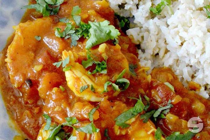 Gambas Décortiquées au Curry Rouge - Le Graal