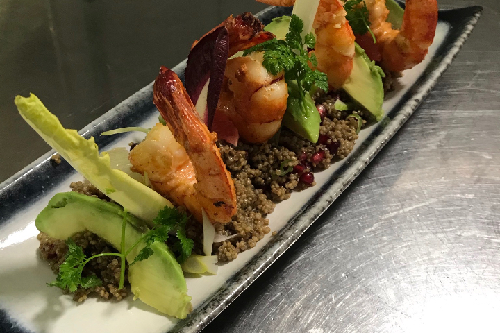 Local quinoa with prawns and avocado - 57° Grill - Château d'Ouchy