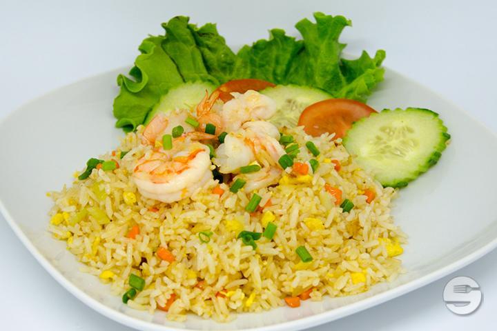 Shrimps with Sautéed Rice - Hello Bangkok