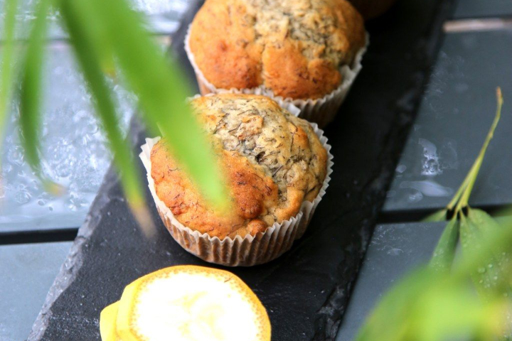 Muffin Bananes et Myrtilles - Yam'Mamia