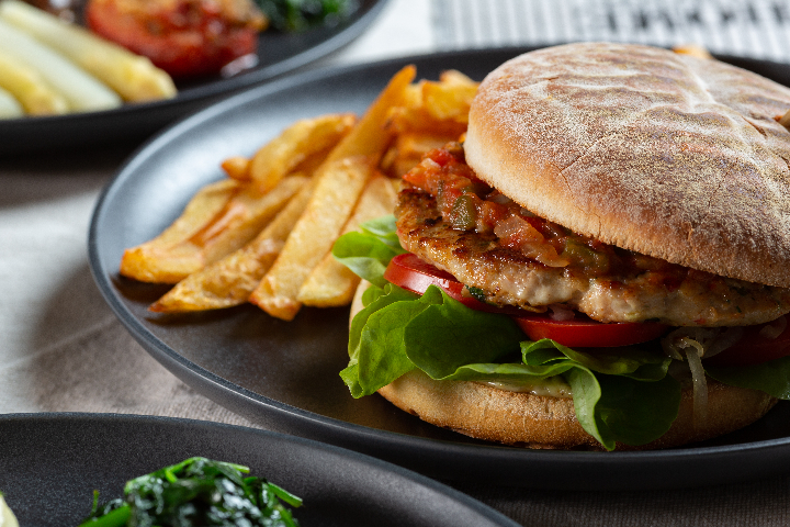 Burger de poulet - Restaurant du Puits