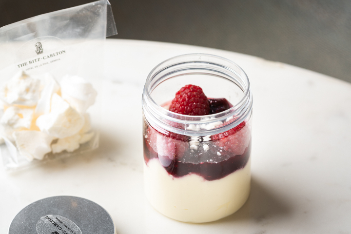 Gruyère Double Cream, Raspberries, Meringue - Livingroom by The Ritz-Carlton