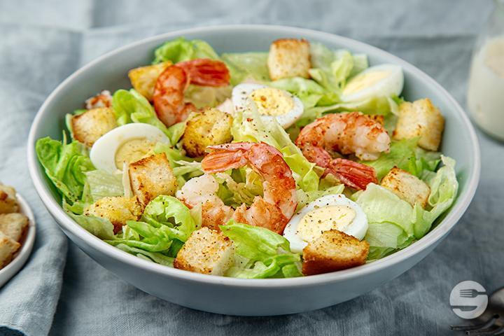 Salade Caesar aux Crevettes - O'les Terrasses du Lac