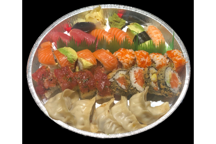 Sushi and Momo plate - Hum Kitchen