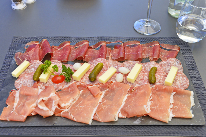 Slate of Charcuterie and Cheeses from the Country and Elsewhere - Le Chalet des Bains