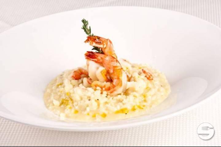 Risotto with Saffron and Prawns, Peeled - Le Chalet des Bains