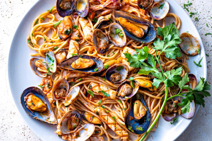 Spaghetti Fruits de Mer - Café Restaurant Barrouta