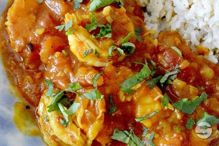 Prawns in Curry - Restaurant Pizzeria du Commerce