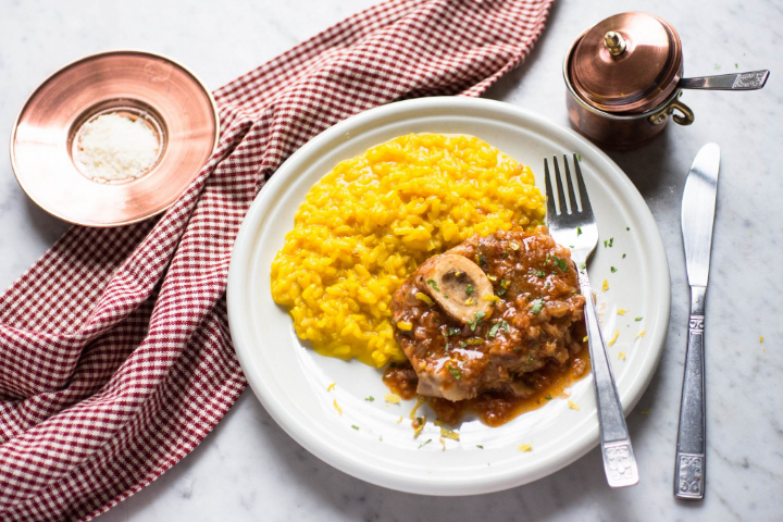 Veal Ossobuco with Creamed Saffron Risotto - Ristorante Pizzeria Mary