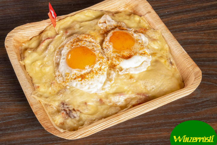 „Winzerrösti“ Rösti mit Käse überbacken - Restaurant Tramway