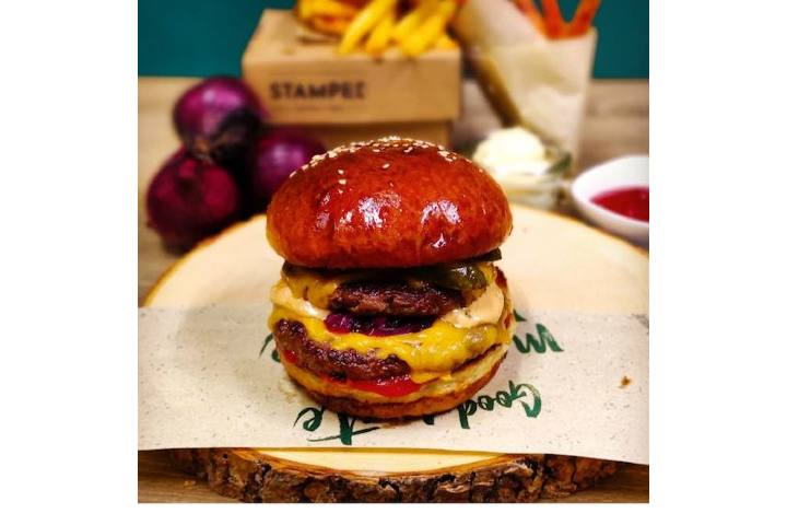 English Cheddar Burger - STAMPED Burgers & Fries