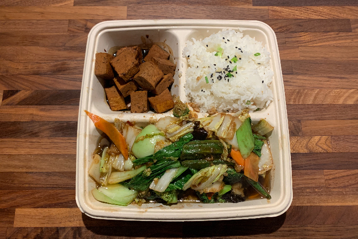 Bento mixed seasonal vegetables & five spiced tofu - Bund39