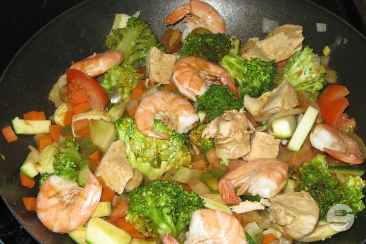 26. Poulet et Gambas Menu Teppanyaki - Sushi Kaiten