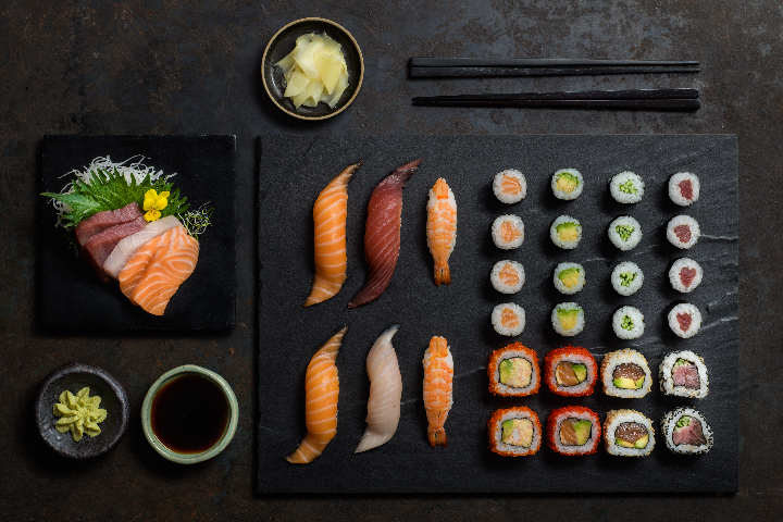 Sushi and Sashimi creation our Chef`s (50 pcs. up to and including 80pcs.) - Sora Sushi
