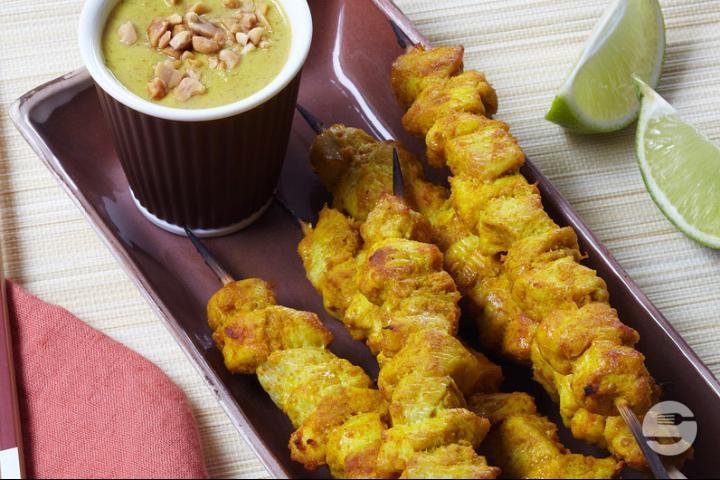 29. Brochettes de Poulet Saté - Nihao Mauborget