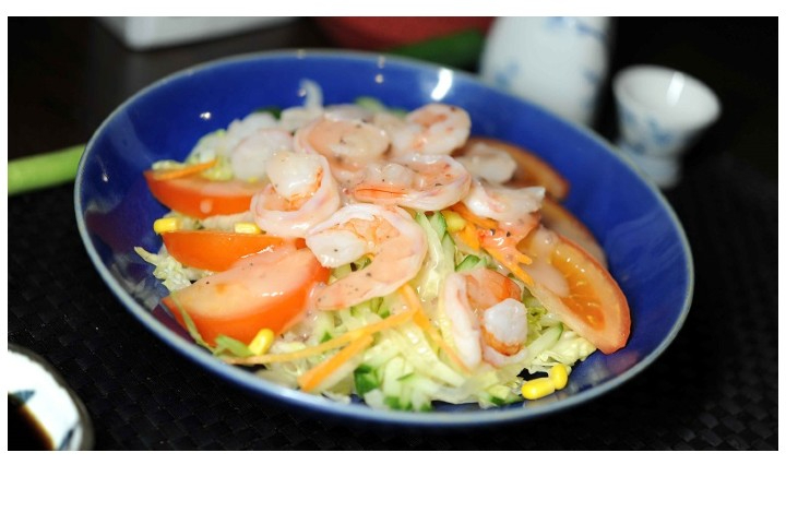 Salade crevettes - Restaurant Asia Garden Genève