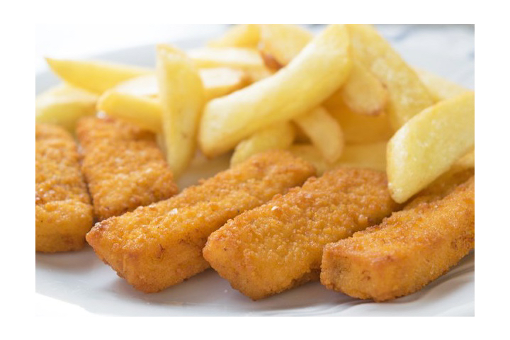 Fish sticks with fries - Namaste Indian Food
