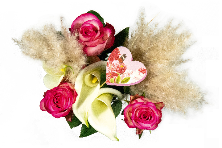 Bouquet roses, calla - Florissimo (Aéroport)
