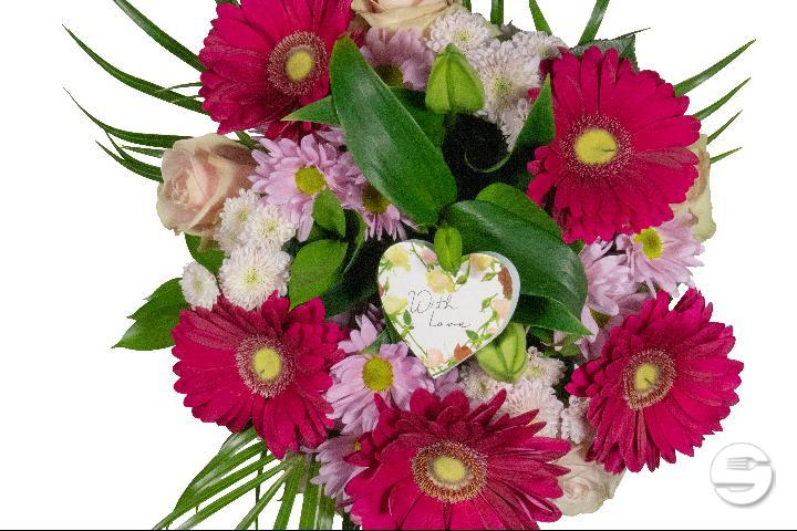 Bouquet roses, gerbera - Florissimo (Aéroport)