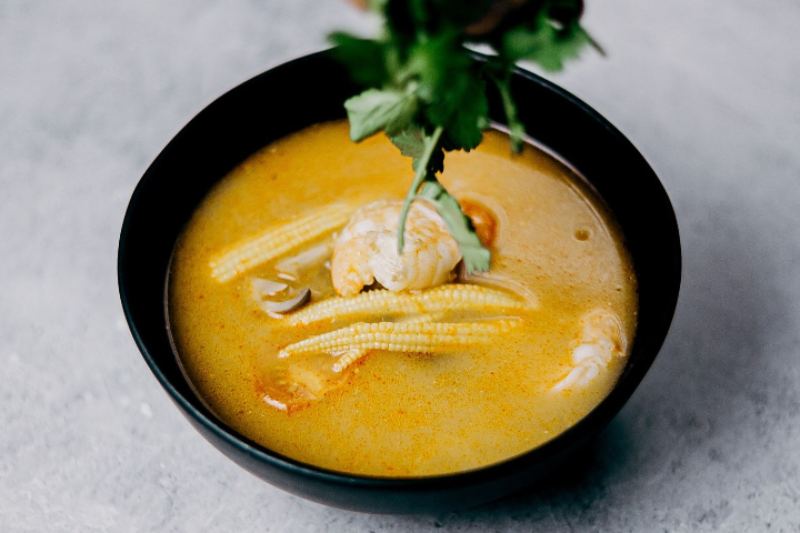 Sweet corn soup with chicken pieces - GiGi Sushi Bar