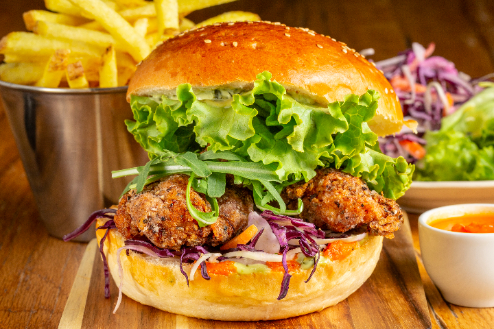 Spicy Fried Chicken Burger - Blackbird House