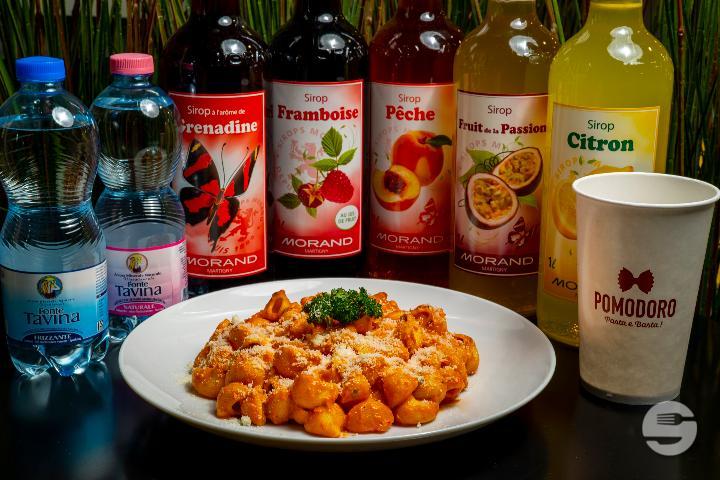 Pasta & Water or Morand Syrup - Pomodoro Pasta e Basta
