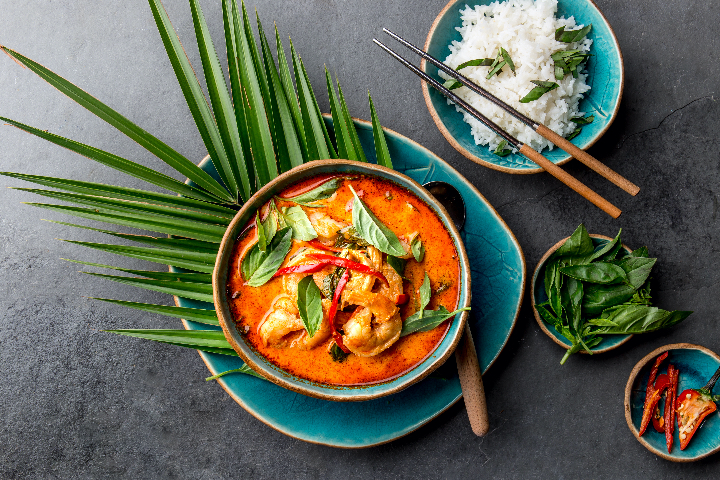 Rotes Curry Crevetten - Mangostan