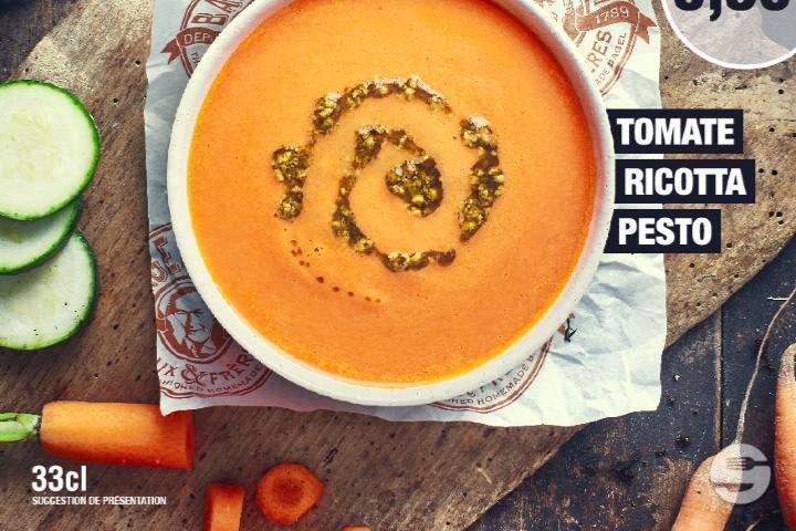 Soupe Tomate Ricotta Pesto - Bagelstein