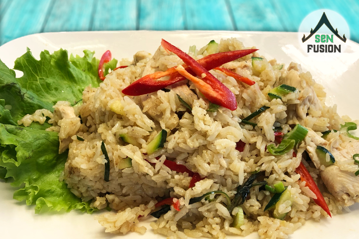 Menu Riz sauté au curry vert - Sen Fusion