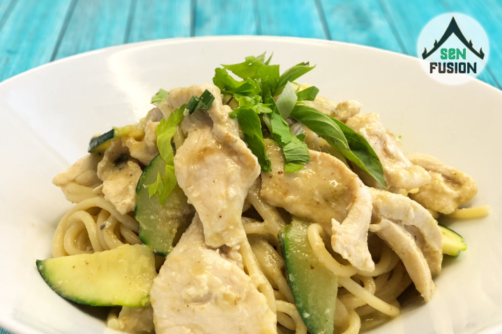 Menu Spaghetti Curry Vert - Sen Fusion