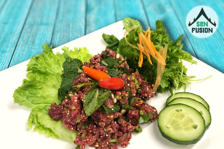 Menu Lap Dip - Tartare de boeuf cru - Sen Fusion