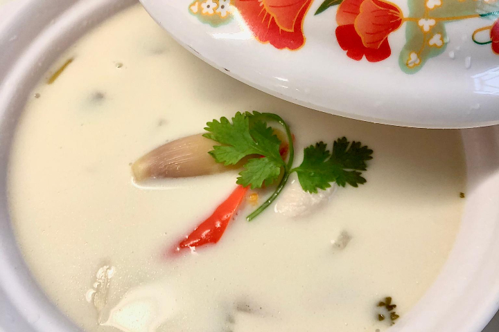Tom Ka Gai (coconut soup with chicken) - Asian Fusion Baar Take Away