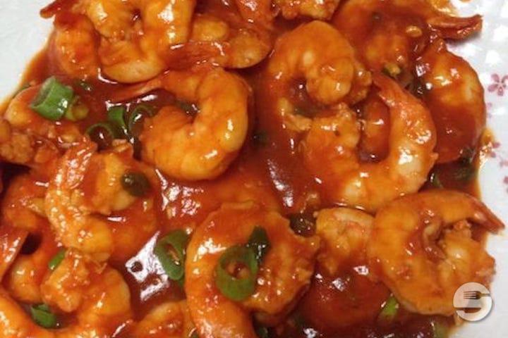 80A. Sweet and Sour Shrimp with Lychee - Mont Blanc 7 Restaurant chinois 鸿运餐厅