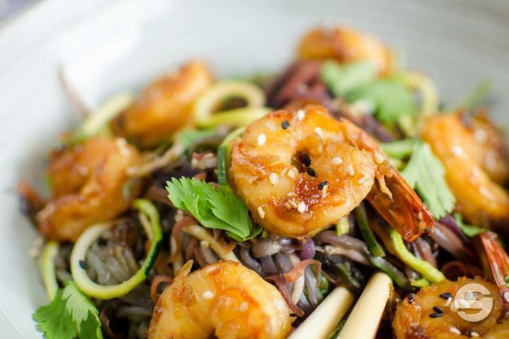 80C. Shrimp with Vegetables - Mont Blanc 7 Restaurant chinois 鸿运餐厅