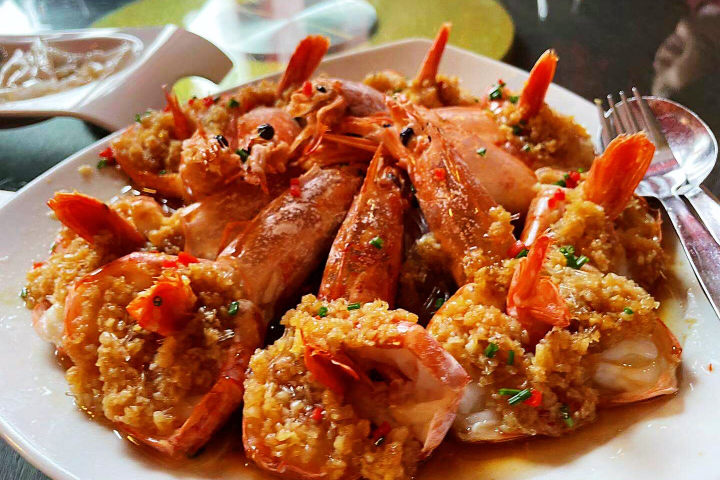 81A. Shrimp with Garlic - Mont Blanc 7 Restaurant chinois 鸿运餐厅
