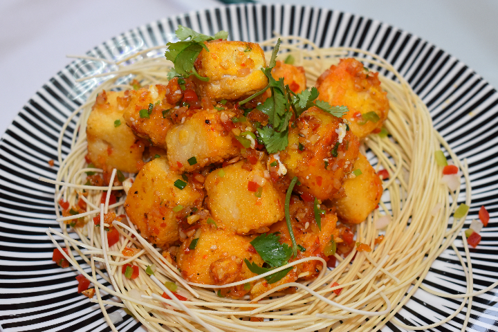 91. Salt and Pepper Tofu Balls - Mont Blanc 7 Restaurant chinois 鸿运餐厅