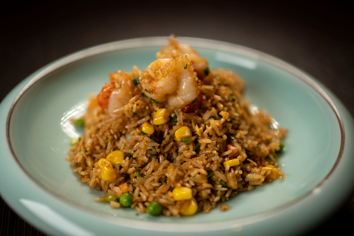 100B. Fried Rice with Shrimps - Mont Blanc 7 Restaurant chinois 鸿运餐厅