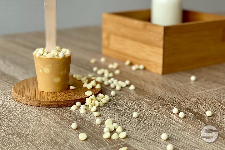 Chocolat au Caramel avec Pépites Blancs - WhooFy Gaufres