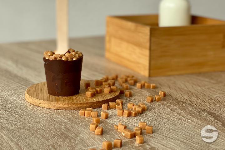 Chocolat Marron avec Caramel Fudges - WhooFy Gaufres