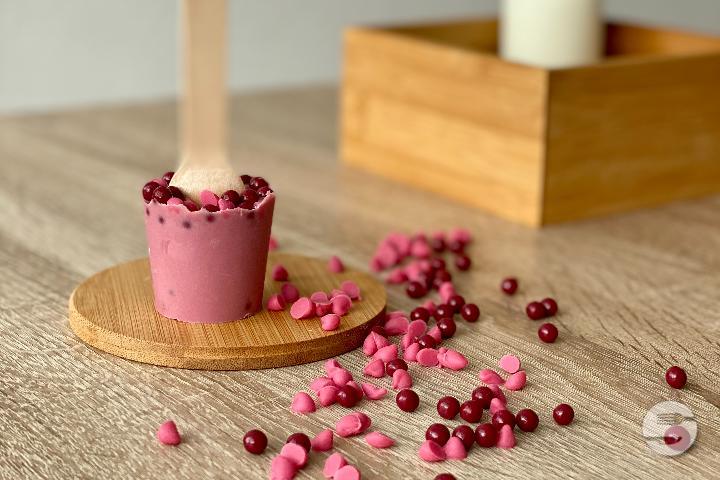 Chocolat Ruby avec Pépites aux Fraises - WhooFy Gaufres